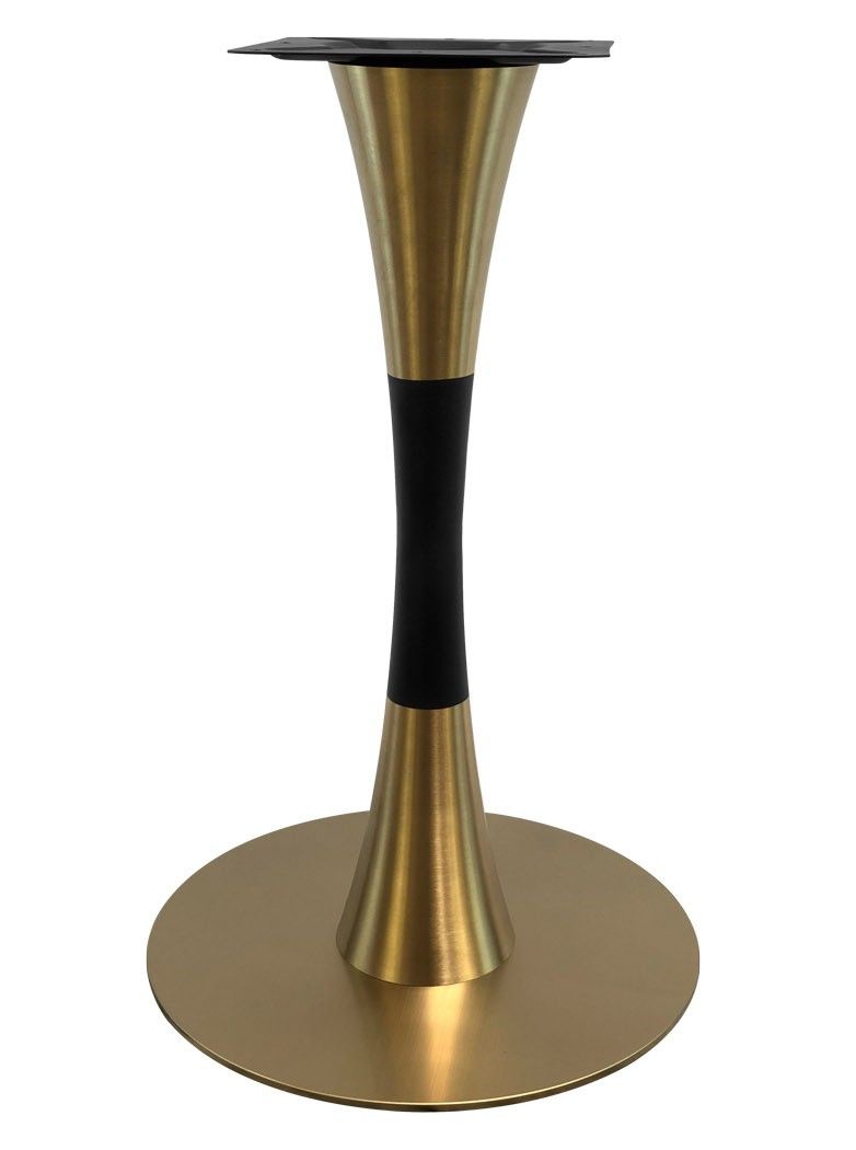 Подстолье одинарное  2142 золотое с черной вставкой